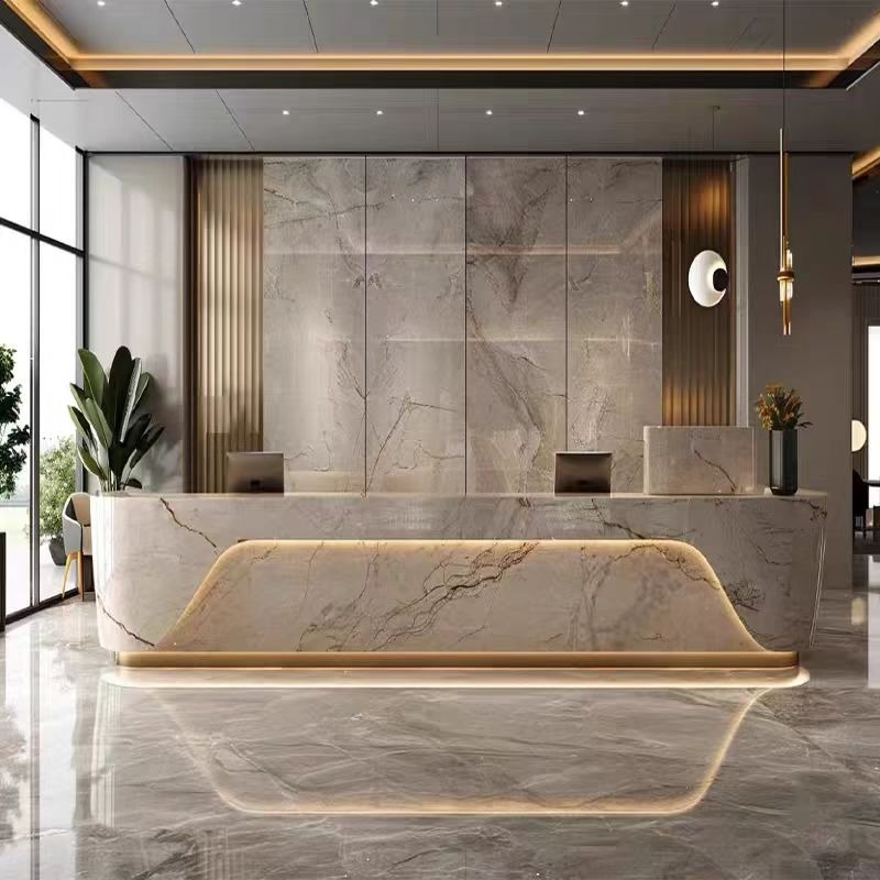 Floor Elegant Reception Desk L - Home Office Tienda recension och pris