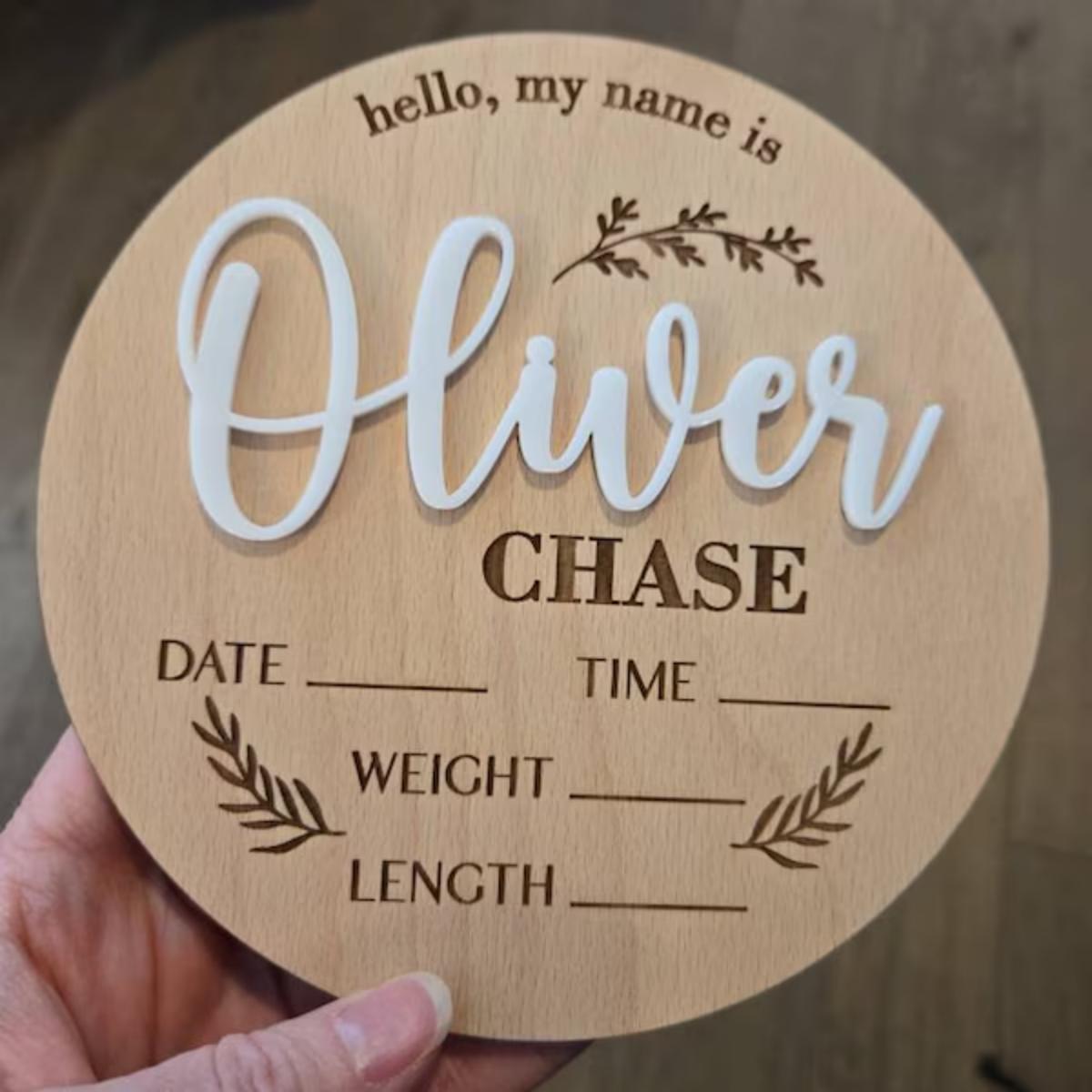 1Pc Custom Baby Announcement S - Home Office Design recension och pris