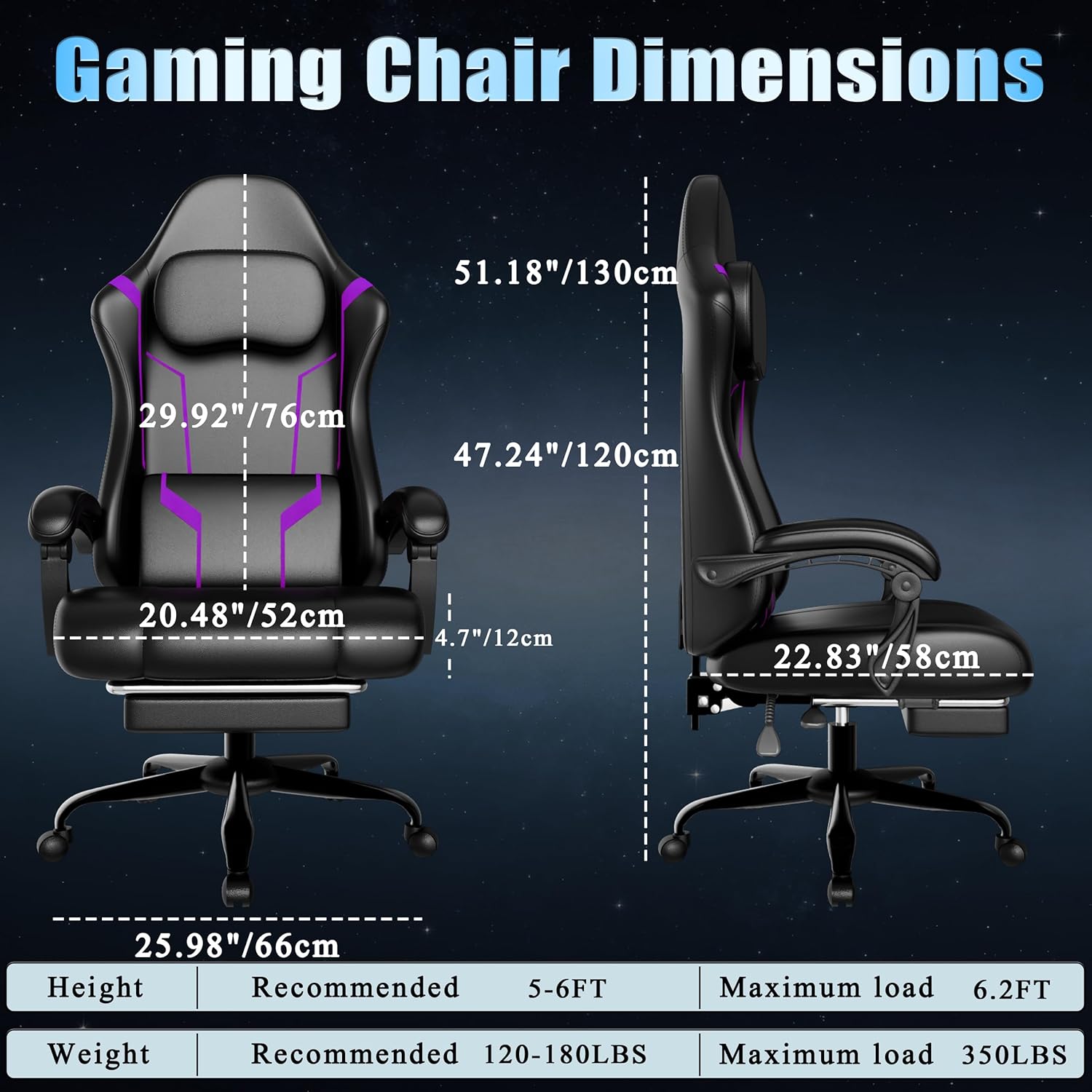 Ergonomic Gaming Chair with Po - Home Office Ergonomics recension och pris