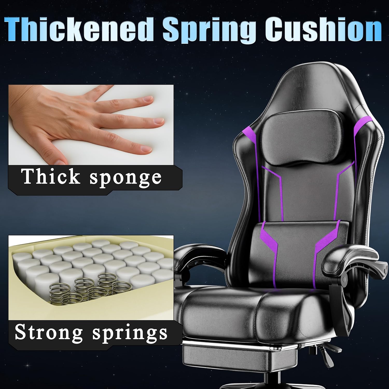 Ergonomic Gaming Chair with Po - Home Office Ergonomics recension och pris