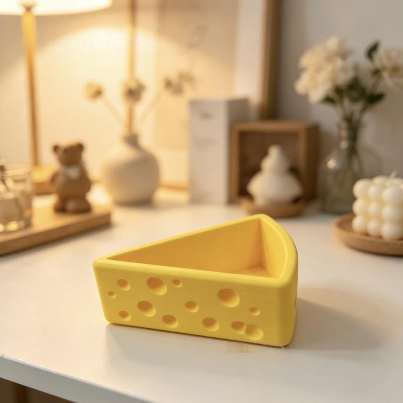 3D Printed Fun Cheese Triangle - Home Office For recension och pris