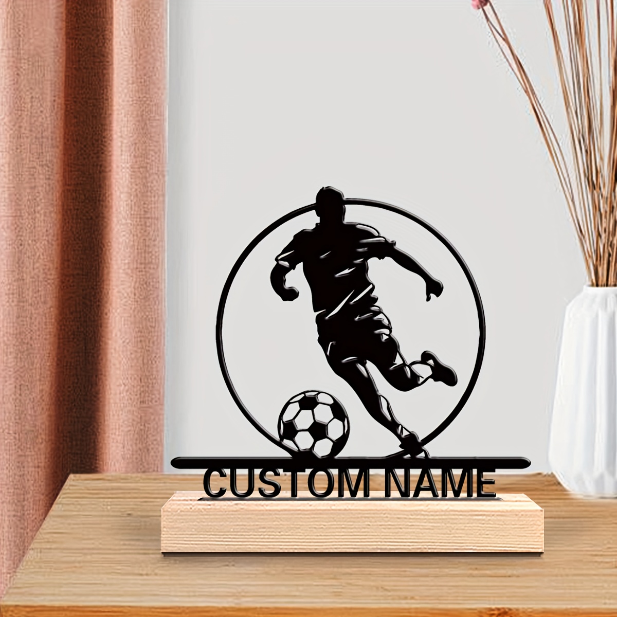 Custom Soccer Player Metal Sta - Home Office Design recension och pris