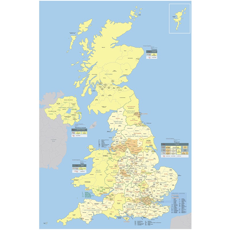 A1/A2 United Kingdom Map The U - Home Office United Kingdom recension och pris