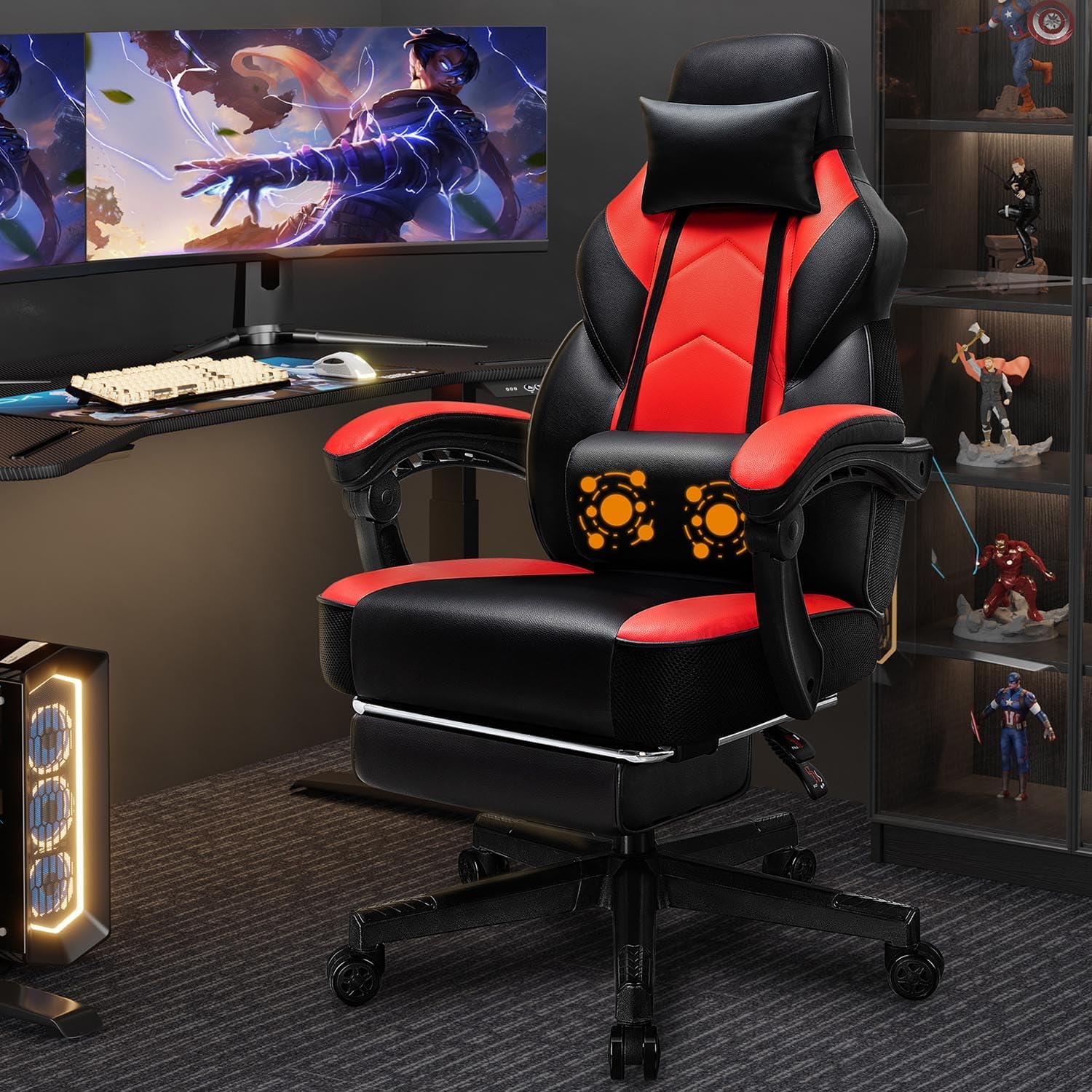 Gaming Chair with Footrest, Ma - Home Office Ergonomics recension och pris