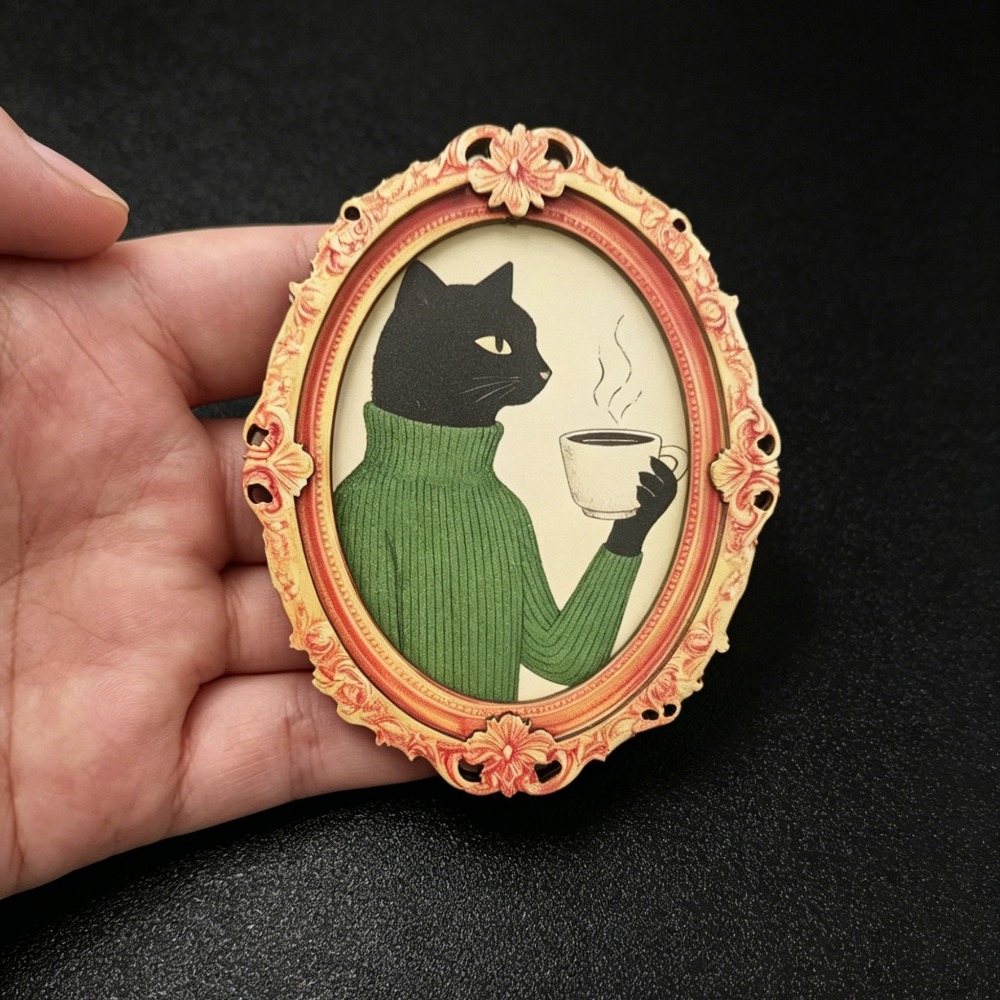 Cute Cat Refrigerator Magnet - - Home Office Design recension och pris