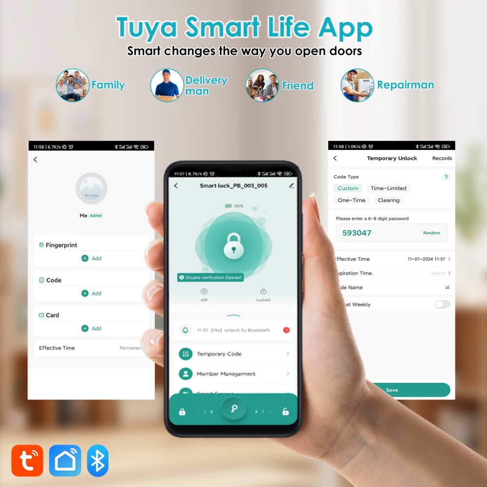 YFK Tuya 5-in-1 Smart Door Han - Home Office Google recension och pris